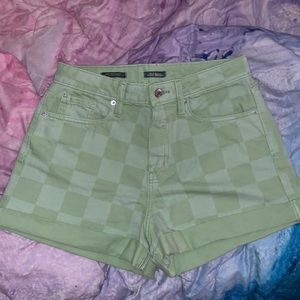 Checkered Mom Shorts
